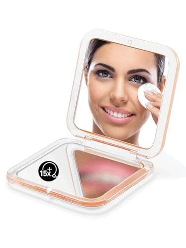 Folding compact mirror 15x - compact, mirror,
